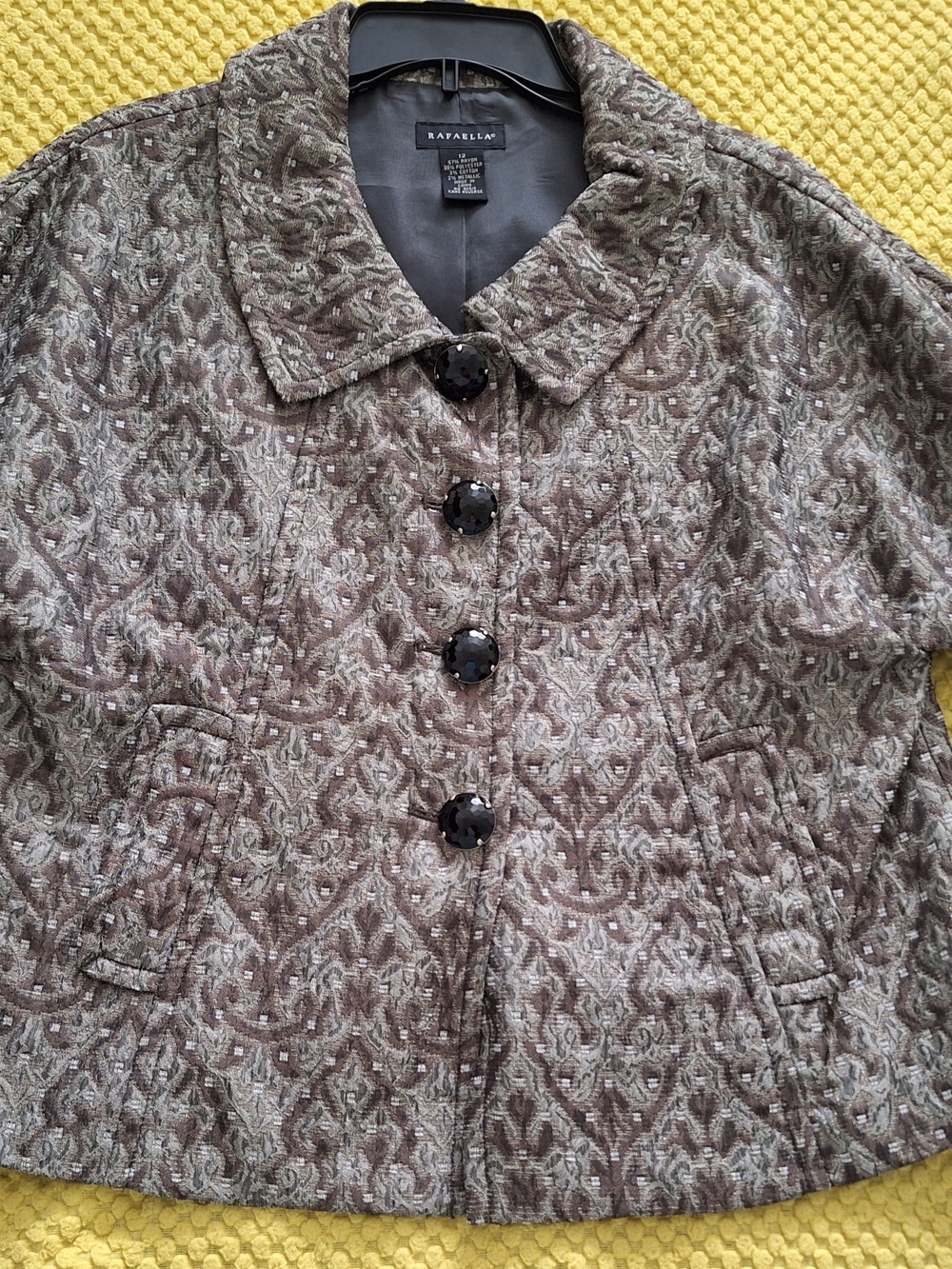 Rafaella Jacquard Tapestry J Button-Front Jacket
